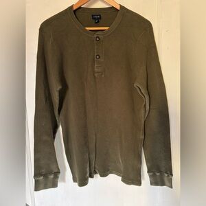 J. Crew Dark Olive Long Sleeve Henley